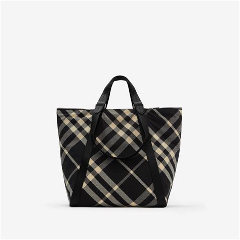 Medium Field Tote in Black/calico 